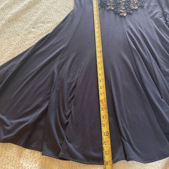 NWT Rabbit,Rabbit,Rabbit Designs  gray Ruffles fit &flare 1/4 sleeves dress SZ16 - Picture 12 of 12